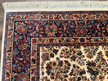 Karastan Rug 8.8 x 10.6 Ivory Sarouk #700/760, Wool Discontinued Original 700 Series