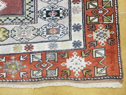 5x8 Turkish Rug - Turkish Oriental Carpet - Tribal Rug - Talesh Rug - Hand Knotted Wool Area Rug 4' 4" x 7' 6" Bedroom Rug Vintage