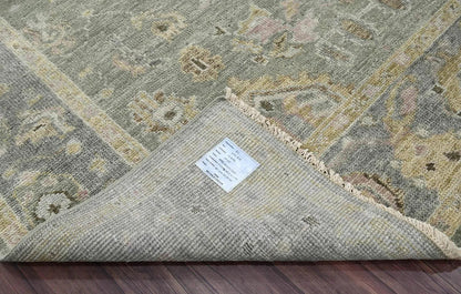 Multi Size Moss Hand Knotted Traditional Oushak Wool Oriental Area Rug