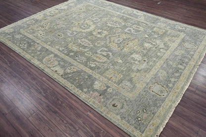 Multi Size Moss Hand Knotted Traditional Oushak Wool Oriental Area Rug