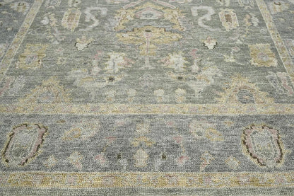 Multi Size Moss Hand Knotted Traditional Oushak Wool Oriental Area Rug