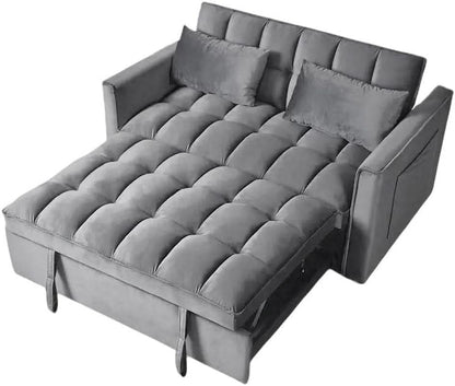 54 Inches Convertible Sofa Bed With Adjustable Backrest