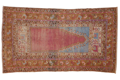 3.5x6 Vintage Distressed Oushak Rug