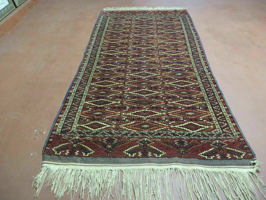 4' X 8' Antique Handmade Russian Bokhara Turkoman Yamud Wool Rug Carpet Nice