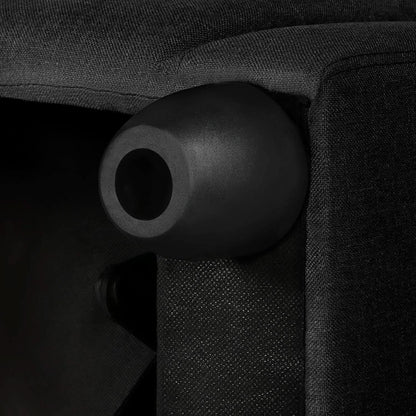 Fabric Push Back Recliner Chair Pocket Spring Matte Black