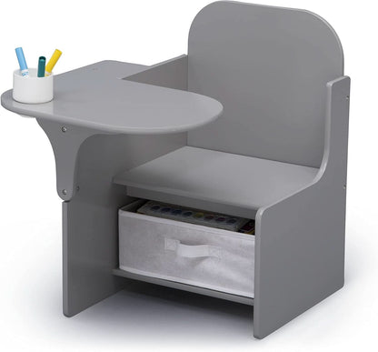 Mysize Chair Desk With Removable Cup Holder Grey Bin