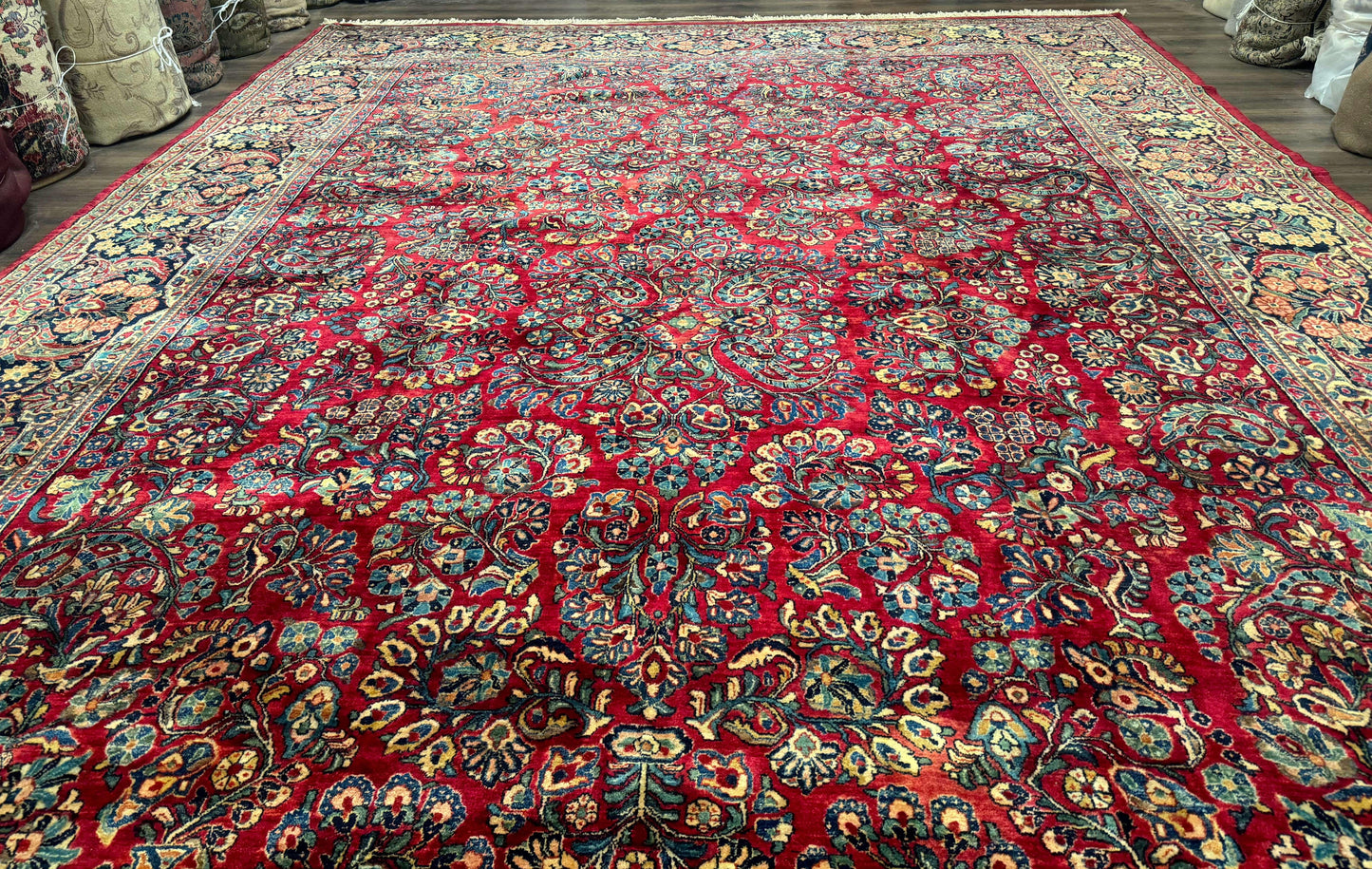 Palace Size Antique Persian Sarouk Rug 12x18