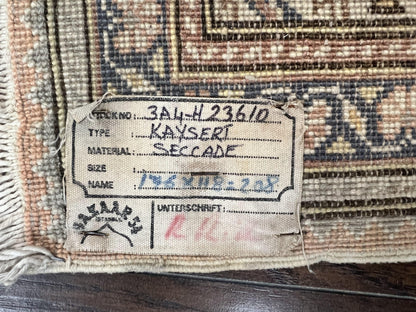 Turkish Kayseri Silk Rug 4x6, Tree of Life Pattern, Vintage Handmade Hand Knotted Carpet, Animal Pictorials, Birds