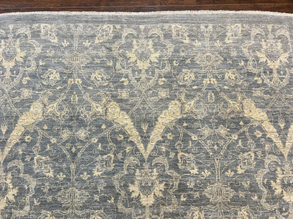 Contemporary Pakistani Rug 5 x 6.6, Handmade Floral Wool Rug, Spanish Pattern