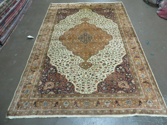 5' X 7' Vintage Handmade Turkish Sivas Silky Wool Oriental Rug Beauty Highly Detailed Traditional Home Décor