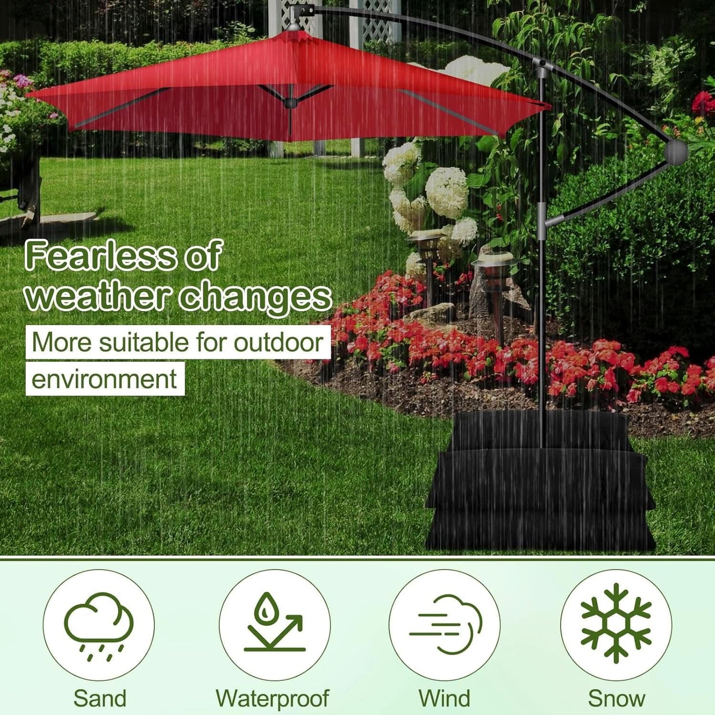 5 Pack 55 Pound Fillable Sandbags Outdoor Umbrella Bases