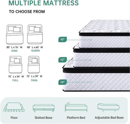 Full Size 10 Inch Hybrid Thermoregulating Mattress