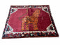 5 X 6 Handmade Rug Zagros Quality Wool Rug Lion Organic Dyes Red Leopard Tribal
