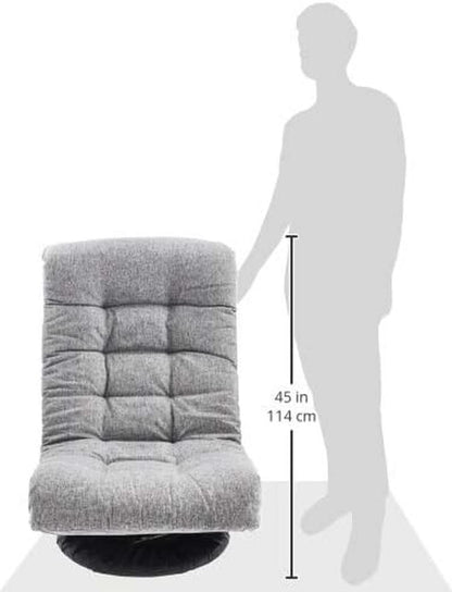 Grey Adjustable Swivel Ergonomic Headrest Lounge Chair