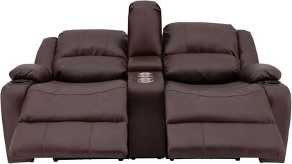 67 Inch Powered RV Wall Hugger Recliner Sofa Mahogany