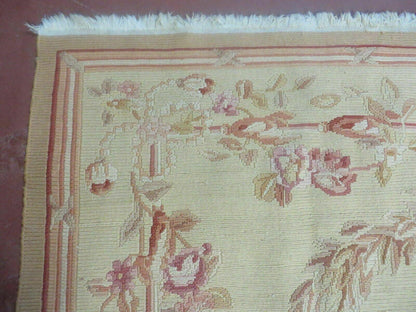 5' X 8' Vintage Turkish Kilim Handmade Flat Soumak Weave Wool Rug Veg Dye Nice