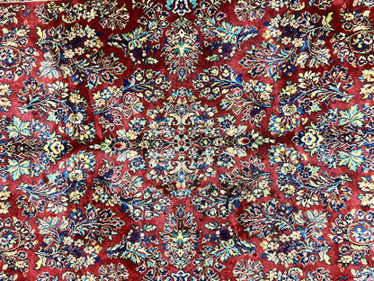 Karastan Rug 5.9 x 9 Red Sarouk #785, Wool Karastan Carpet, Original 700 Series, Vintage Karastan Oriental Rug Discontinued