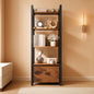 5 Tier Bookshelf With Drawer Tall Narrow Wood Bookcase