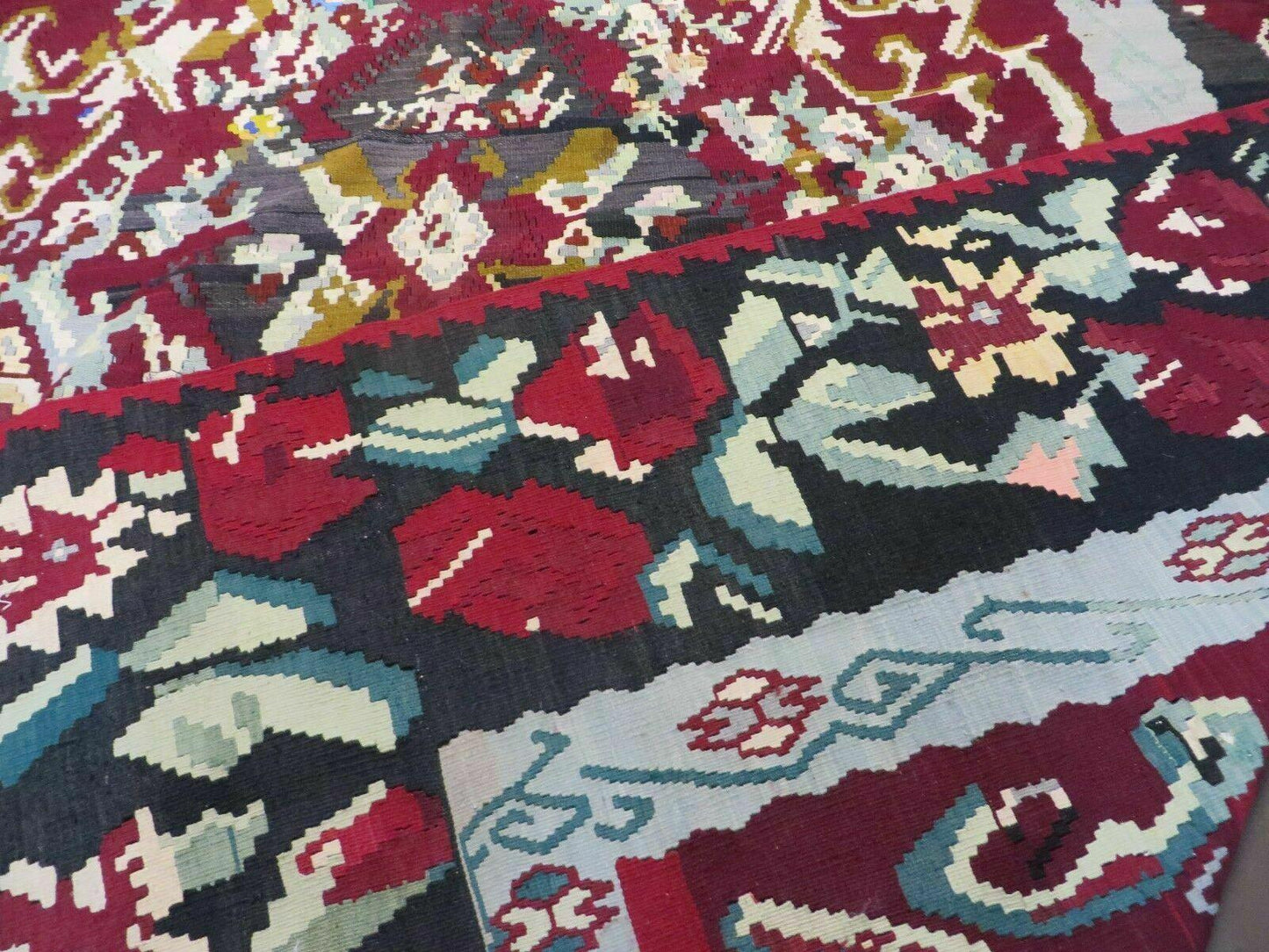 8' X 11' Karabagh Kilim Handmade Flat Weave Wool Rug Vegi Organic Dyes Nice