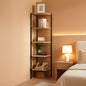 6-Tier Greige Corner Shelf Stand For Living Room And Office