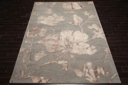 LoomBloom Multi Sizes Gray Contemporary Botanical Hand Tufted Floral Wool Oriental Area Rug