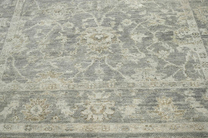 Multi Size Gray, Beige Hand Knotted 100% Wool Turkish Oushak Traditional Oriental Area Rug