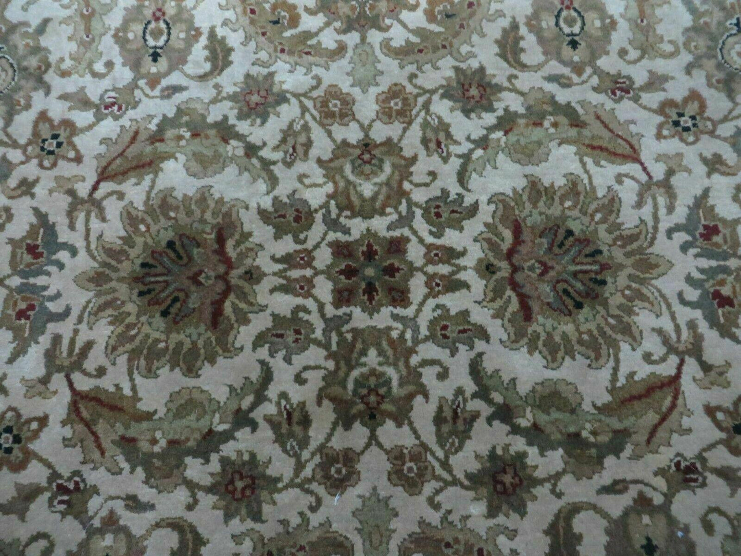 6' X 9' Vintage Handmade India Top Quality Jaipur Floral Oriental Tea Wash Nice