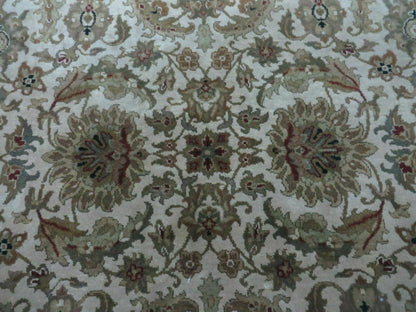 6' X 9' Vintage Handmade India Top Quality Jaipur Floral Oriental Tea Wash Nice