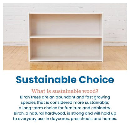 Streamline 2 Shelf Storage Cabinet 24 Inch White Wash Kids Bookshelf