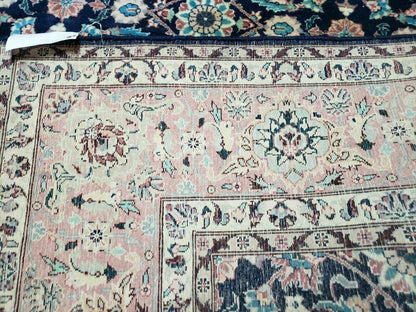 6' X 6' Gorgeous Handmade India Floral Oriental Wool Rug Square Blue Carpet Wow