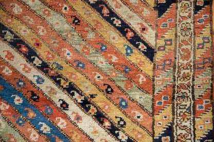 3.5x8.5 Antique Kurdish Rug Runner