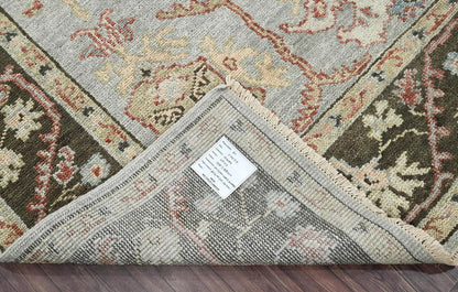 Multi Size Moss Hand Knotted Traditional Oushak Wool Oriental Area Rug