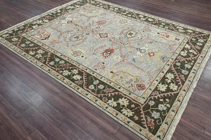 Multi Size Moss Hand Knotted Traditional Oushak Wool Oriental Area Rug