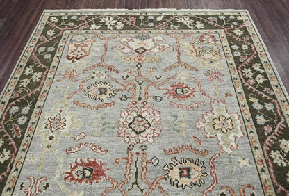 Multi Size Moss Hand Knotted Traditional Oushak Wool Oriental Area Rug