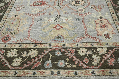 Multi Size Moss Hand Knotted Traditional Oushak Wool Oriental Area Rug