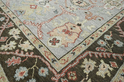 Multi Size Moss Hand Knotted Traditional Oushak Wool Oriental Area Rug