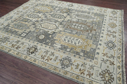 8x10 Gray LoomBloom Hand Knotted Arts & Crafts Oushak 100% Wool Oriental Area Rug
