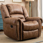 Classic Leather Arm Recliner Chair With Wooden Frame