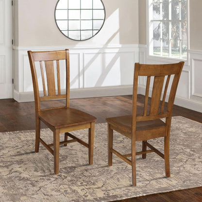 International Concepts San Remo Pecan Parawood Dining Chair