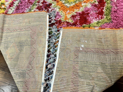 Colorful Shag Rug 8x10, Fuchsia and Multicolor