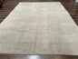 Tibetan Rug 8x10 Taupe Handmade Wool Modern Contemporary Carpet