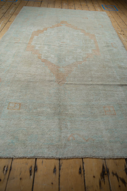 5x9.5 Vintage Distressed Oushak Carpet