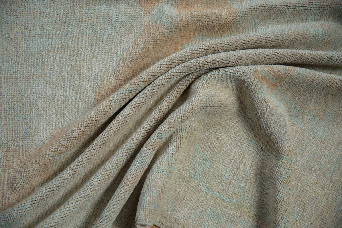 5x9.5 Vintage Distressed Oushak Carpet