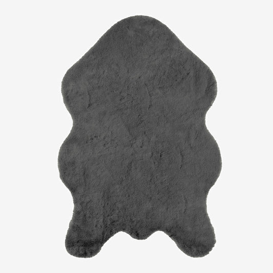 Anthracite Rabbit Plush Rug