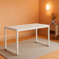 55 Inch White Computer Desk With Cord Management And Adjustable Glides