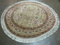 6' Handmade Fine Indian Wool Rug Carpet Round Silk Accent Beauty