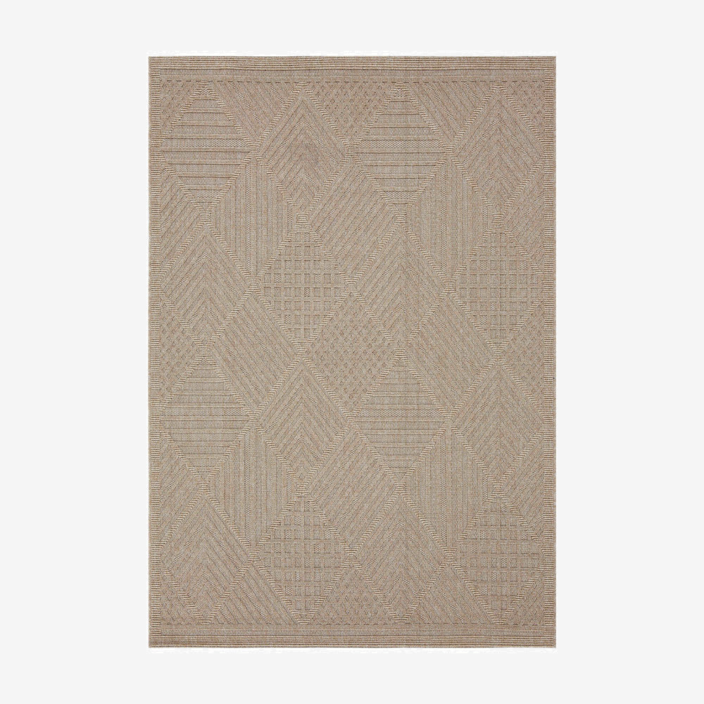 Fava Beige Machine Woven Rug