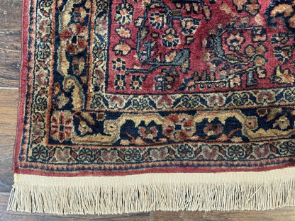 Persian Sarouk Rug 3x5, Antique Persian Carpet