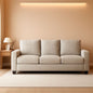 White Queen Upholstered Sleeper Sofa With Gel Memory Foam