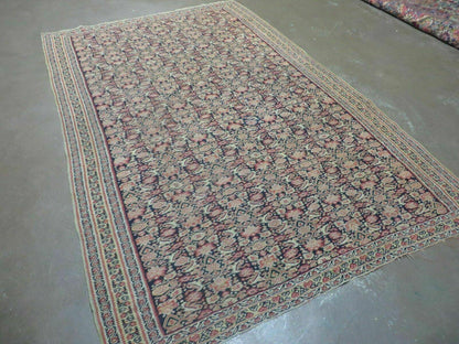4' X7' Antique Handmade Turkish Wool Kilim Soumak Flat Weave Rug Tribal Organic